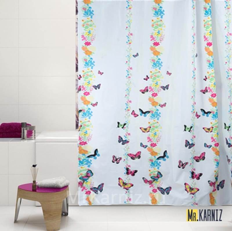 Штора для ванной BUTTERFLY SHOW