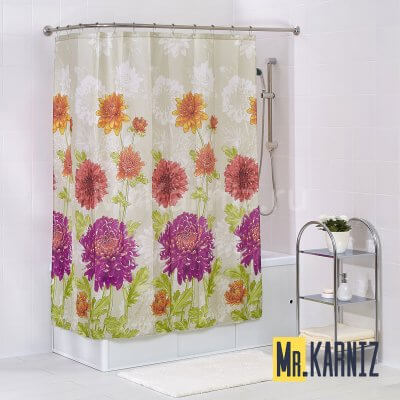 Штора для ванной Autumn Chrysanthem