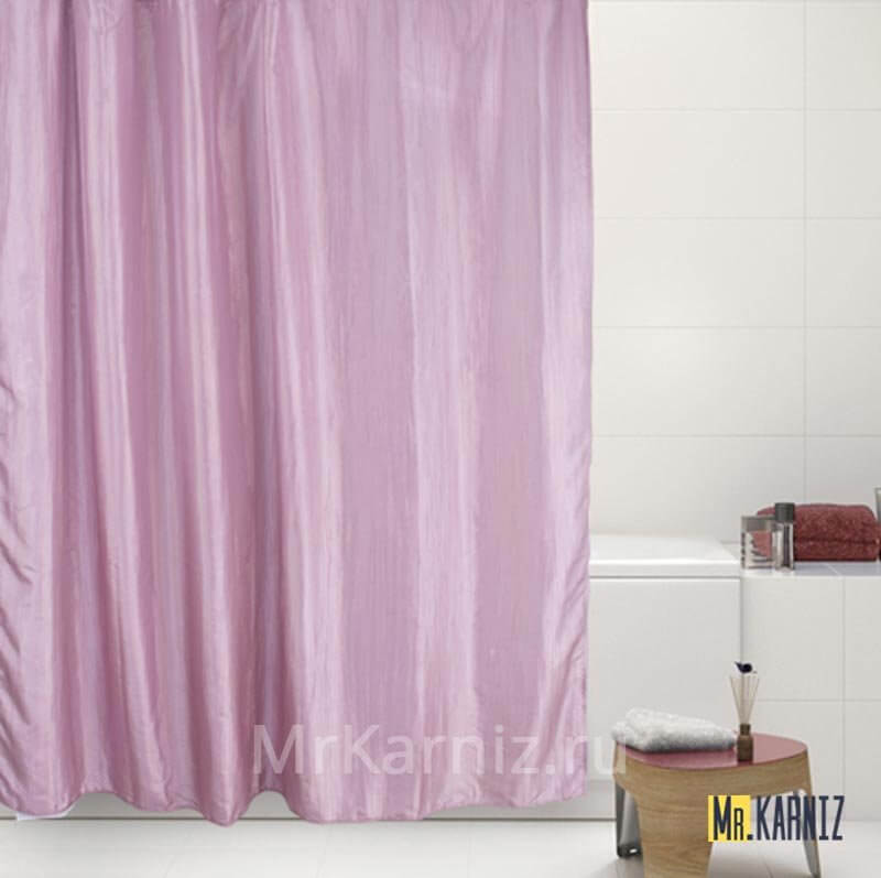 Штора для ванной Двухслойная Органза розовая Штора для ванной Двухслойная Органза розовая