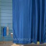 Штора для ванной Двухслойная Органза темно-синяя фото 1